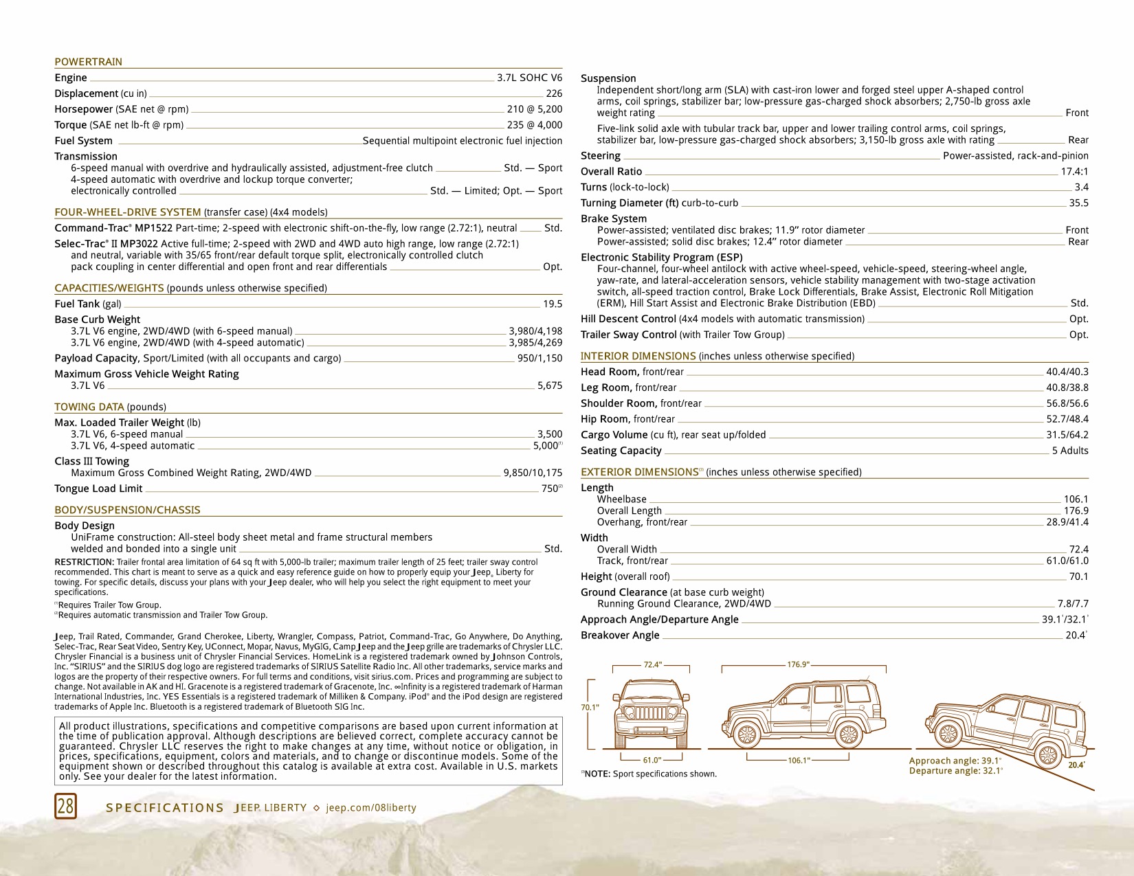 2008 Jeep Liberty Brochure Page 22